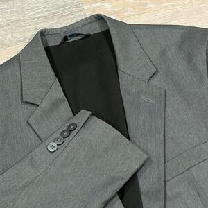 Marc Anthony Mens Slim Fit Blazer‎ Heather Gray Two Button Suit Jacket 42L